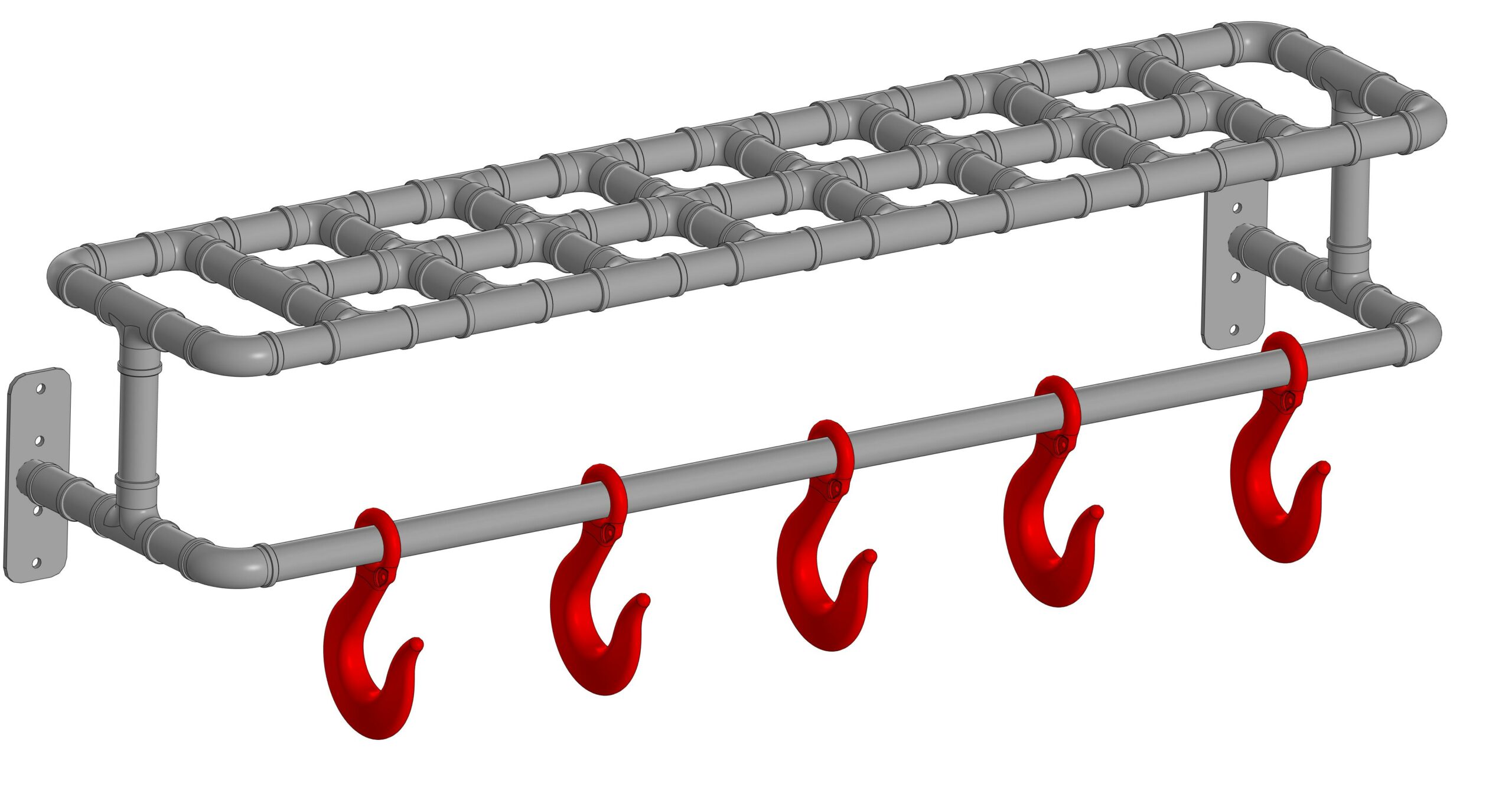 3D модель Вешалка из труб и отводов ДУ 15