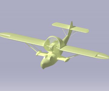 3D модель Самолет-амфибия ДАР