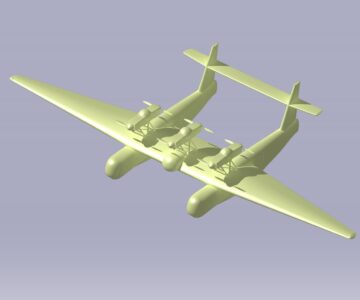 3D модель Самолет-летающая лодка АНТ-22