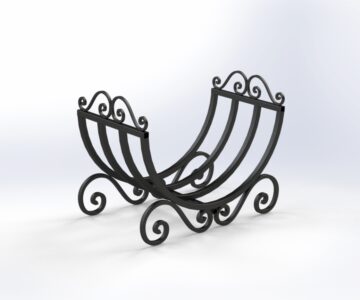 3D модель Дровница из профтрубы 20х20 и 15х15