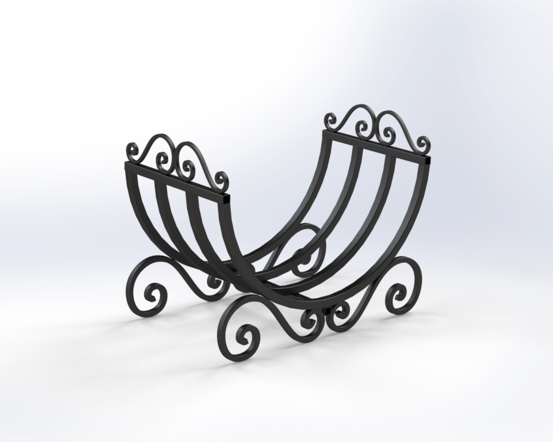 3D модель Дровница из профтрубы 20х20 и 15х15