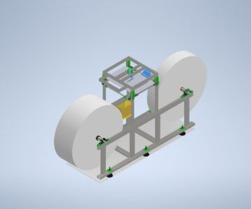 3D модель Машина для продольной резки рулонов бумаги.