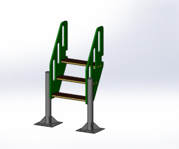 3D модель Лестница для детской игровой горки (часть детской площадки)