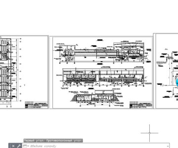 Чертеж Водопроводные очистные сооружения при производительности 35000 м³/сут