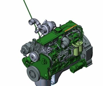 3D модель Двигатель Cummins QSL8.9-C340