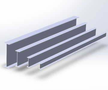 3D модель Библиотека двутавров ТУ У 01412851.001-95 для сварных деталей в SolidWorks