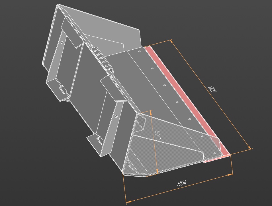 3D модель Ковш на погрузчика Bobcat