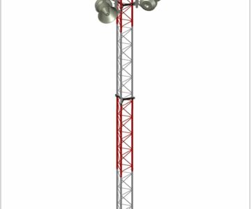 3D модель Мачта СТ-S3Т с громкоговорителями