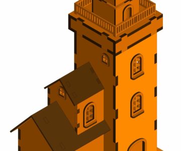 3D модель Деревянная игрушка из фанеры Маяк