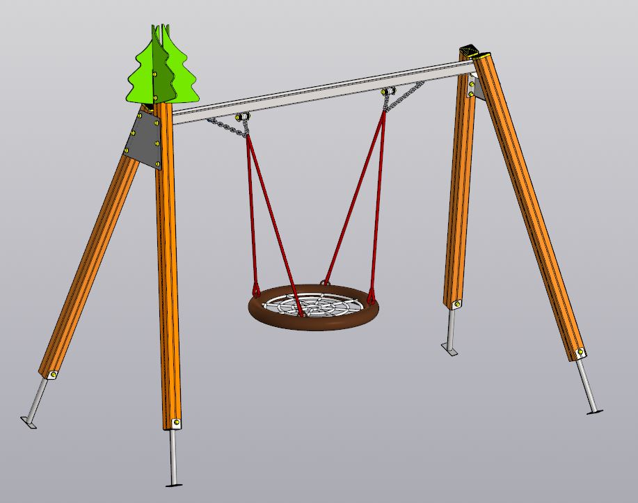 3D модель Качели-гнездо