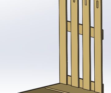 3D модель Прихожая (банкетка с вешалкой)