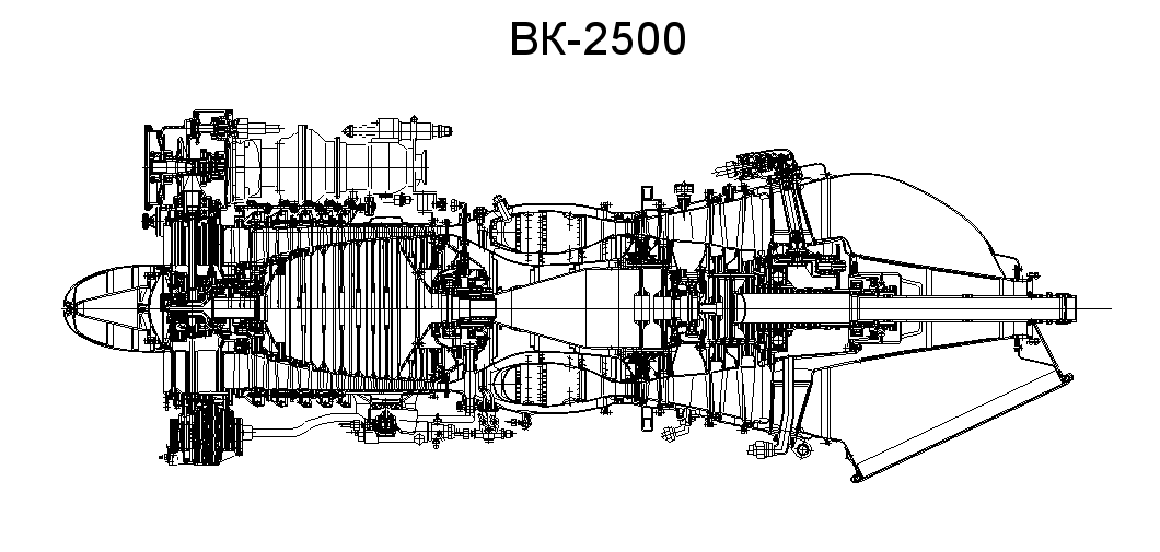 Чертеж Двигатель ВК-2500