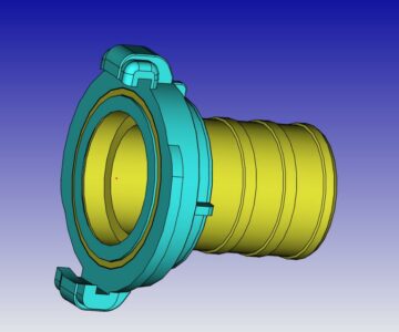 3D модель Рукавная пожарная соединительная напорная головка ГР-90