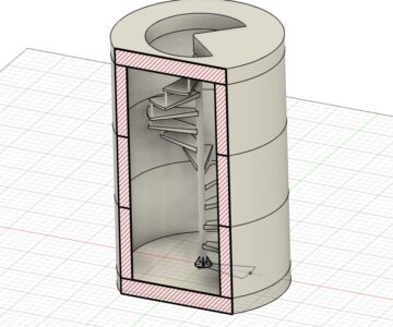 3D модель Лестница в погреб винтовая