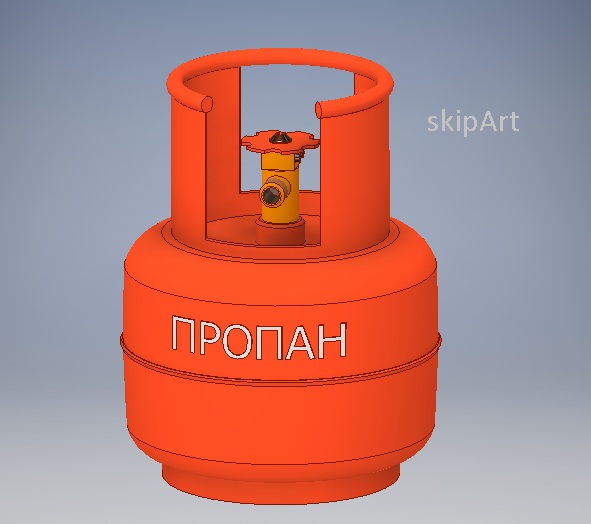 3D модель Газовый баллон 5л