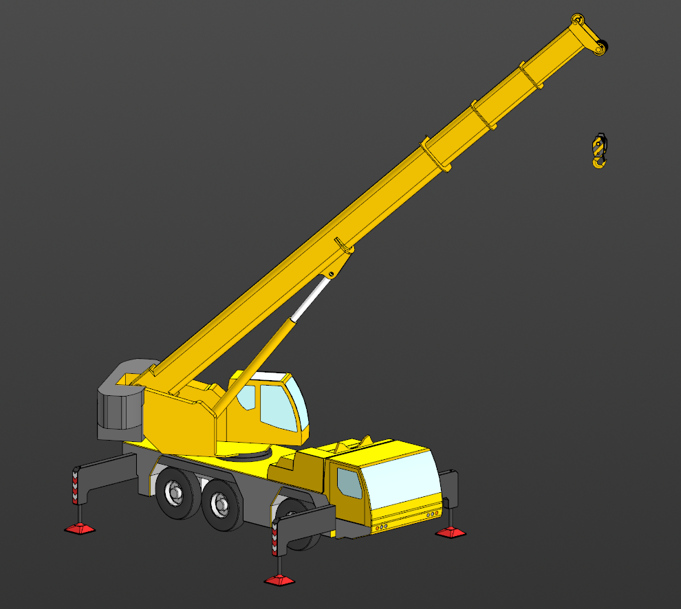 3D модель Автокран LTM 1050