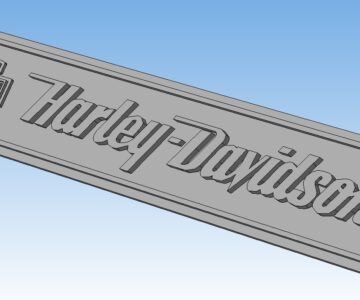 3D модель Табличка Harley-Davidson