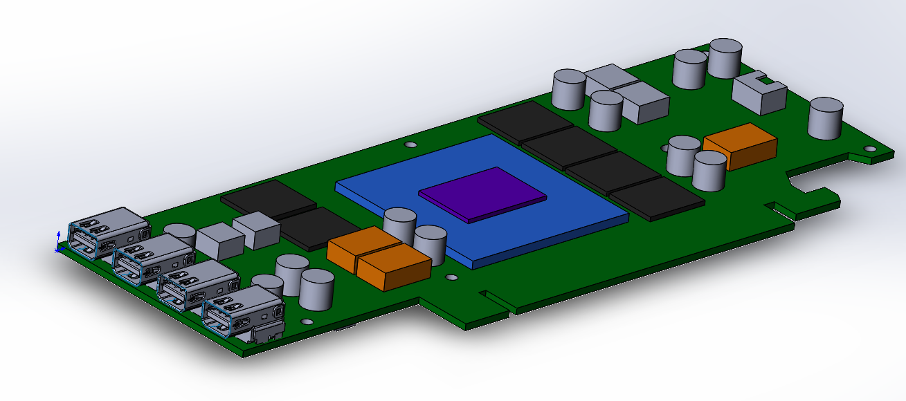 3D модель Видеокарта nvidia RTX A2000