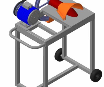 3D модель Трехмерная модель шнекового измельчителя веток.