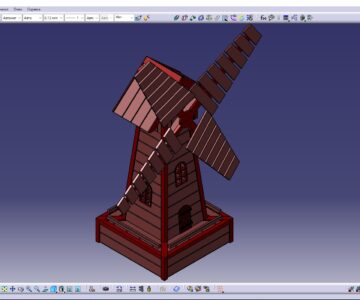 3D модель 3Д модель мельницы ветровой садовой