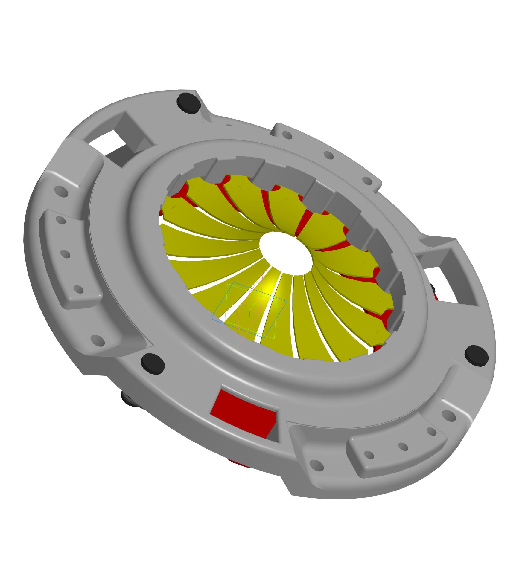 3D модель Нажимной диск с лепестками грузового автомобиля ГАЗ-3302 Бизнес