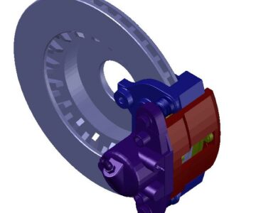 3D модель Габаритный модель суппорта передних тормозов Ваз-2110