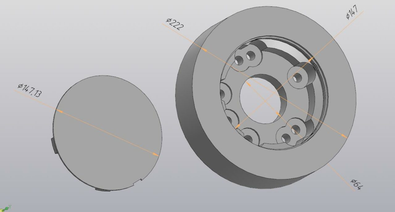 3D модель Колпак на диск r15