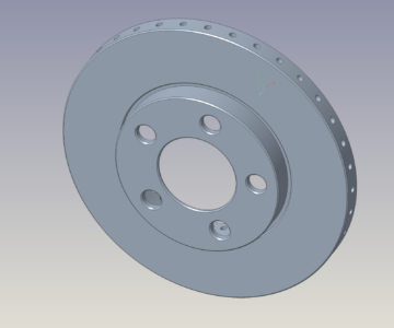 3D модель Модель тормозного диска WV polo sedan