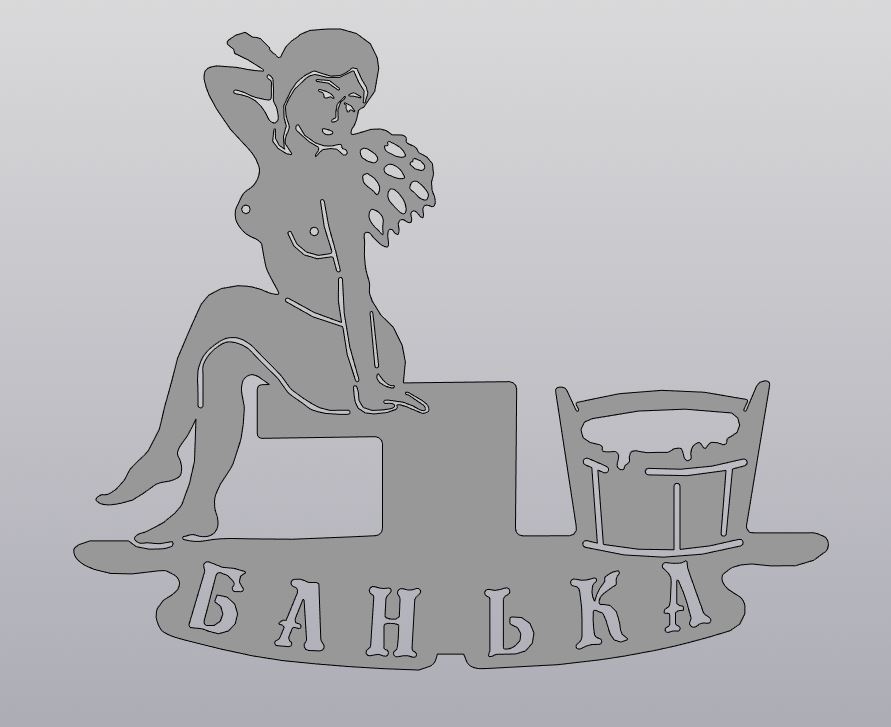 3D модель Флюгер "банька" для бани