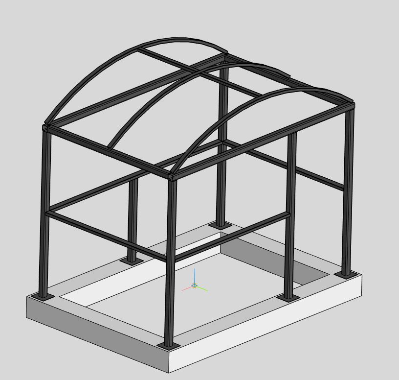 3D модель Беседка из профиля