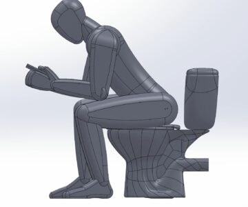 3D модель Манекен на унитазе