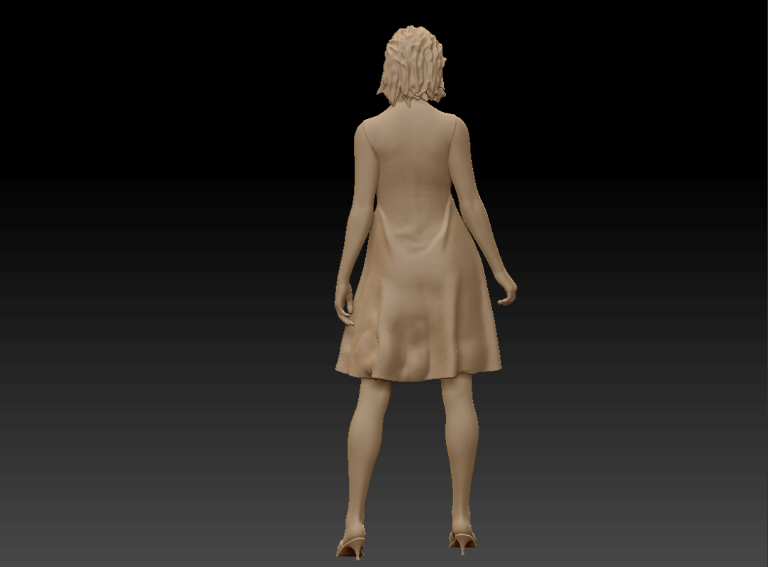 3D модель Девушка Адэль