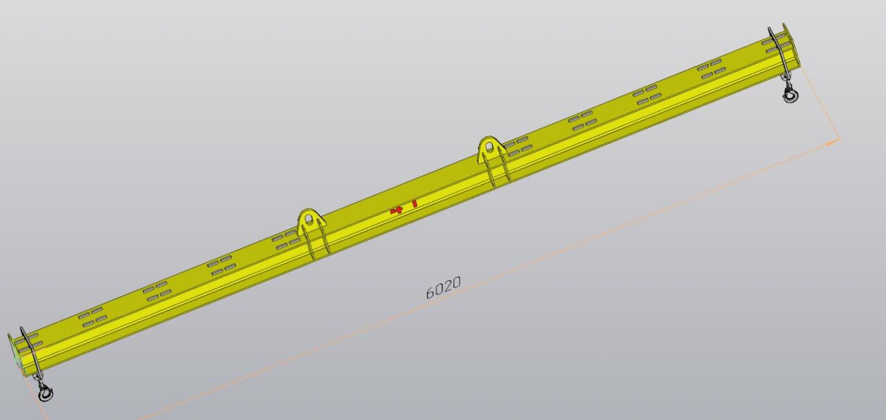 3D модель Траверса (грузоподъемность 4 т)