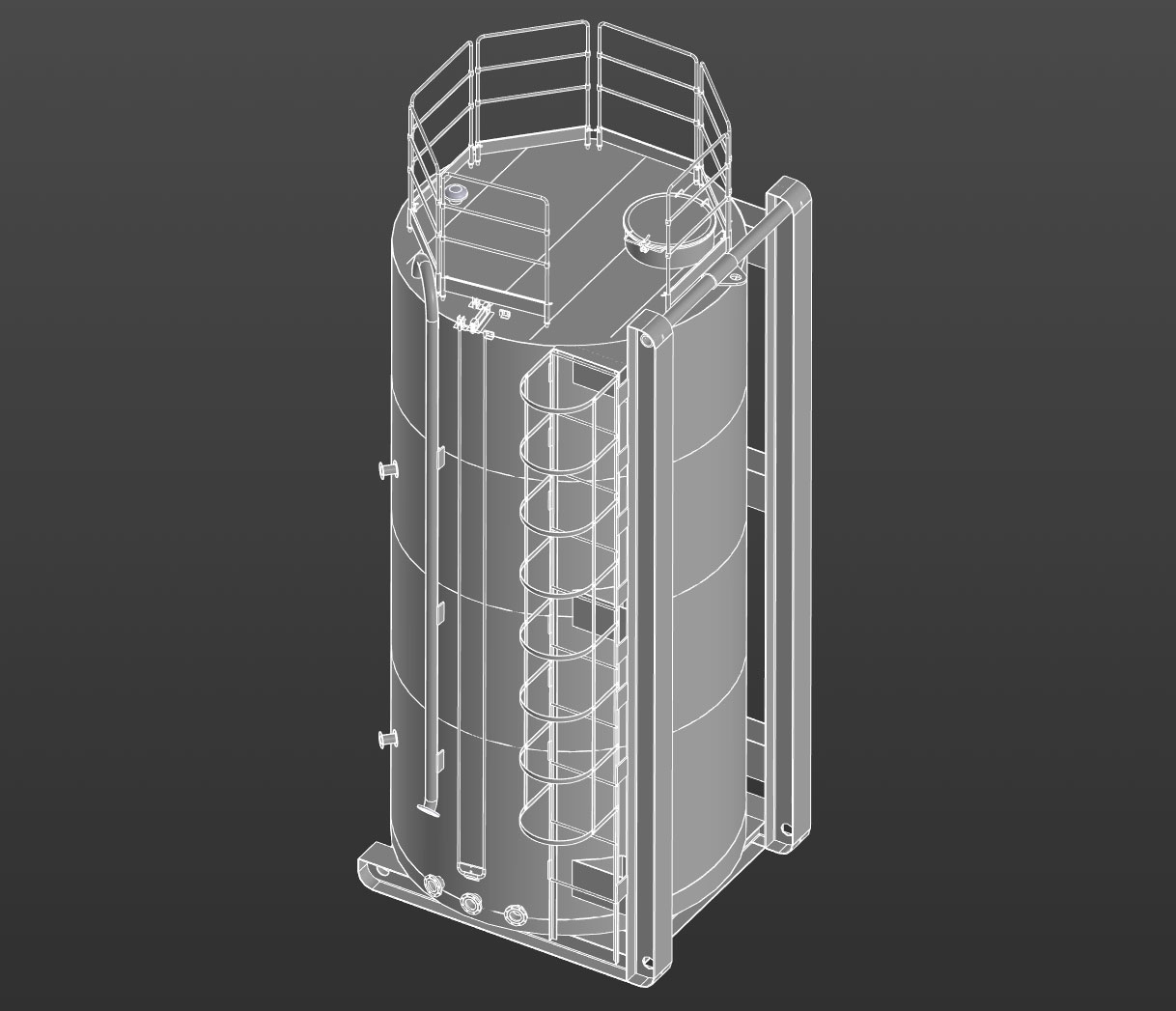 3D модель Модель ёмкости ВГЕ 50м3