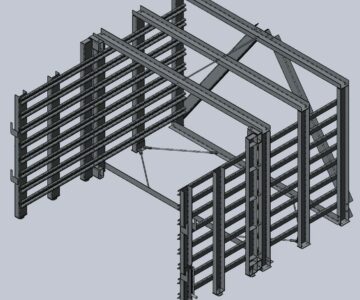 3D модель Стеллаж для листового металла листов 1,5х3м
