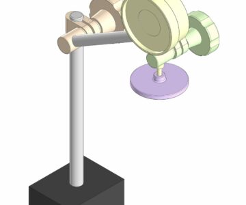 3D модель Штатив магнитный для измерения толщины плиты каменной ваты