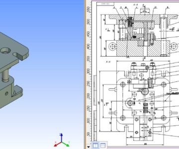 3D модель Штамп для вырубки кронштейна на 160 тс прессе.