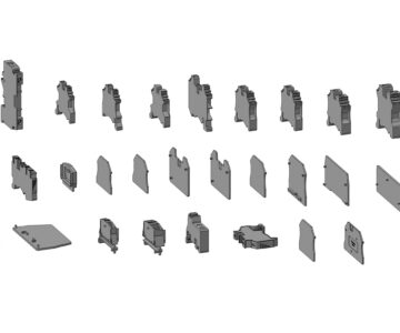 3D модель Набор клемм, торцевых крышек и концевых стопоров Degson