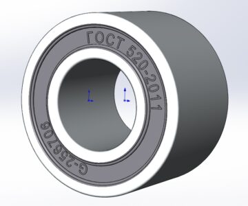 3D модель Подшипник 256706 ГОСТ 520-2011
