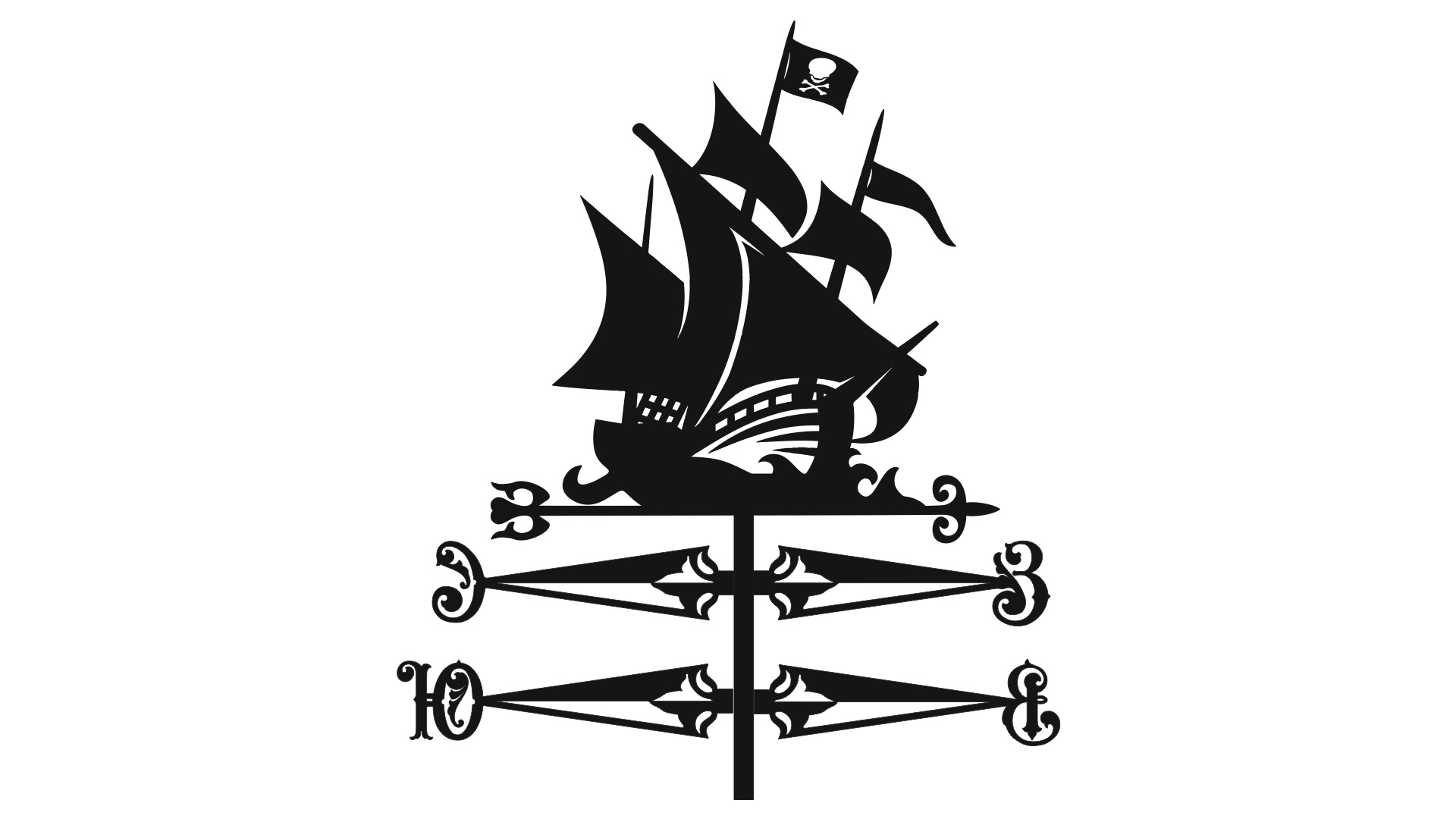 Чертеж Флюгер пиратский корабль