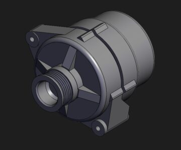 3D модель Генератор ваз 2112 3701 (габаритная модель)