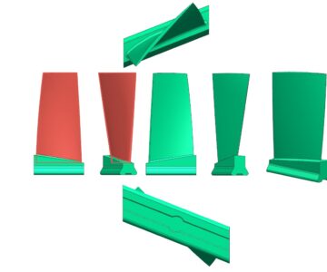 3D модель Рабочая лопатка 2 ступени КВД ТРДД