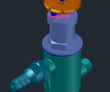 3D модель Клапан МЧ00.52 в AutoCAD