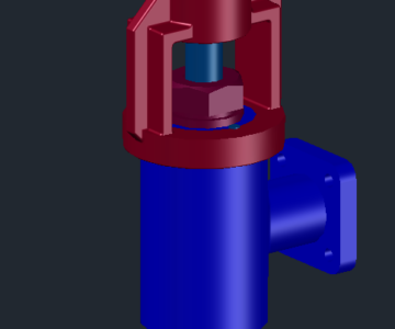 3D модель Клапан МЧ00.62 в AutoCAD