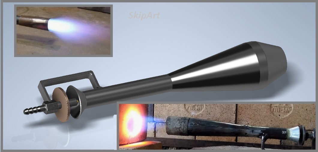 3D модель Инжекционная газовая горелка мощность порядка 4-5 квт