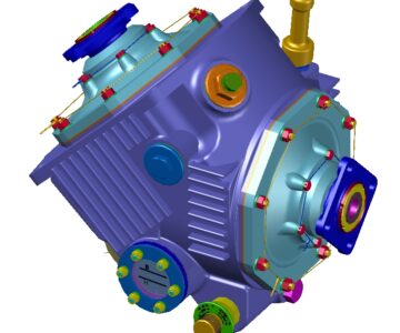 3D модель Промежуточный редуктор вертолёта Ми-8.
