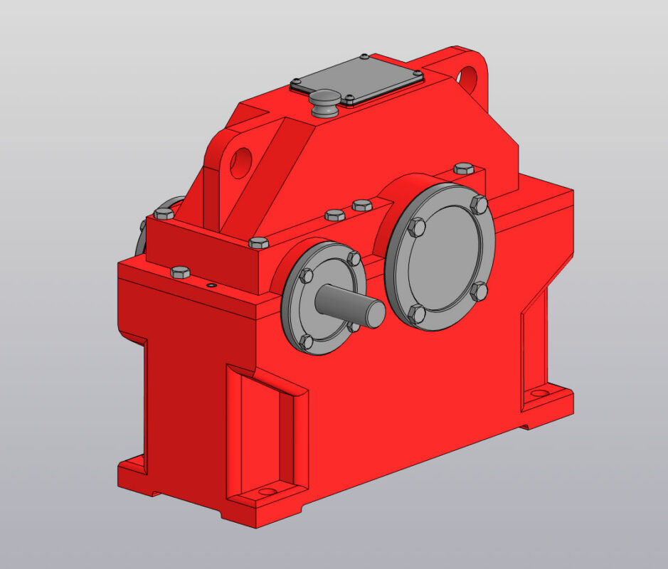 3D модель Редуктор цилиндрический косозубый i=5