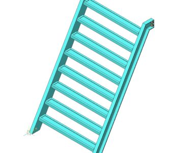 3D модель Лестница пристенная