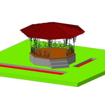 3D модель Беседка дачная 3300х2800 мм