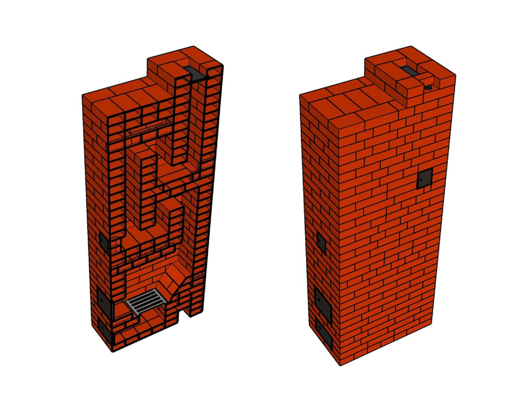 3D модель Печь отопительная В.И.Стержнева (ПТОУ-2500)